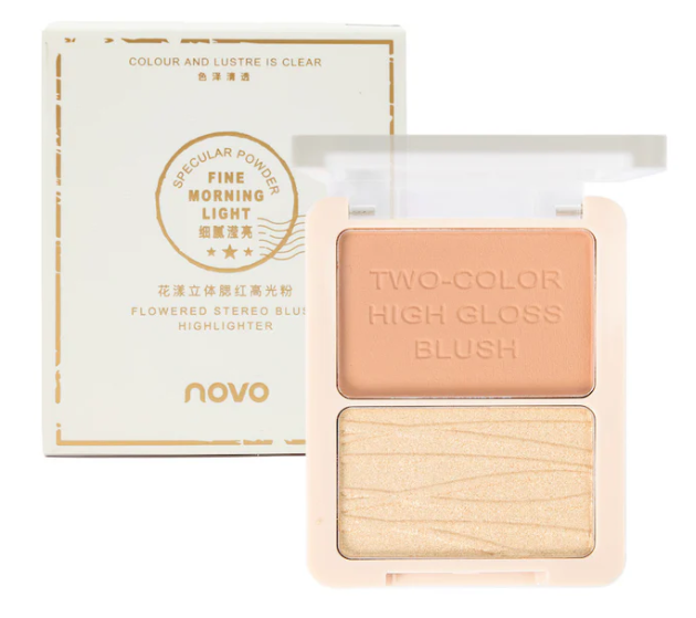 Paleta de Rubor e Iluminador "Fine Morning Light" – Novo